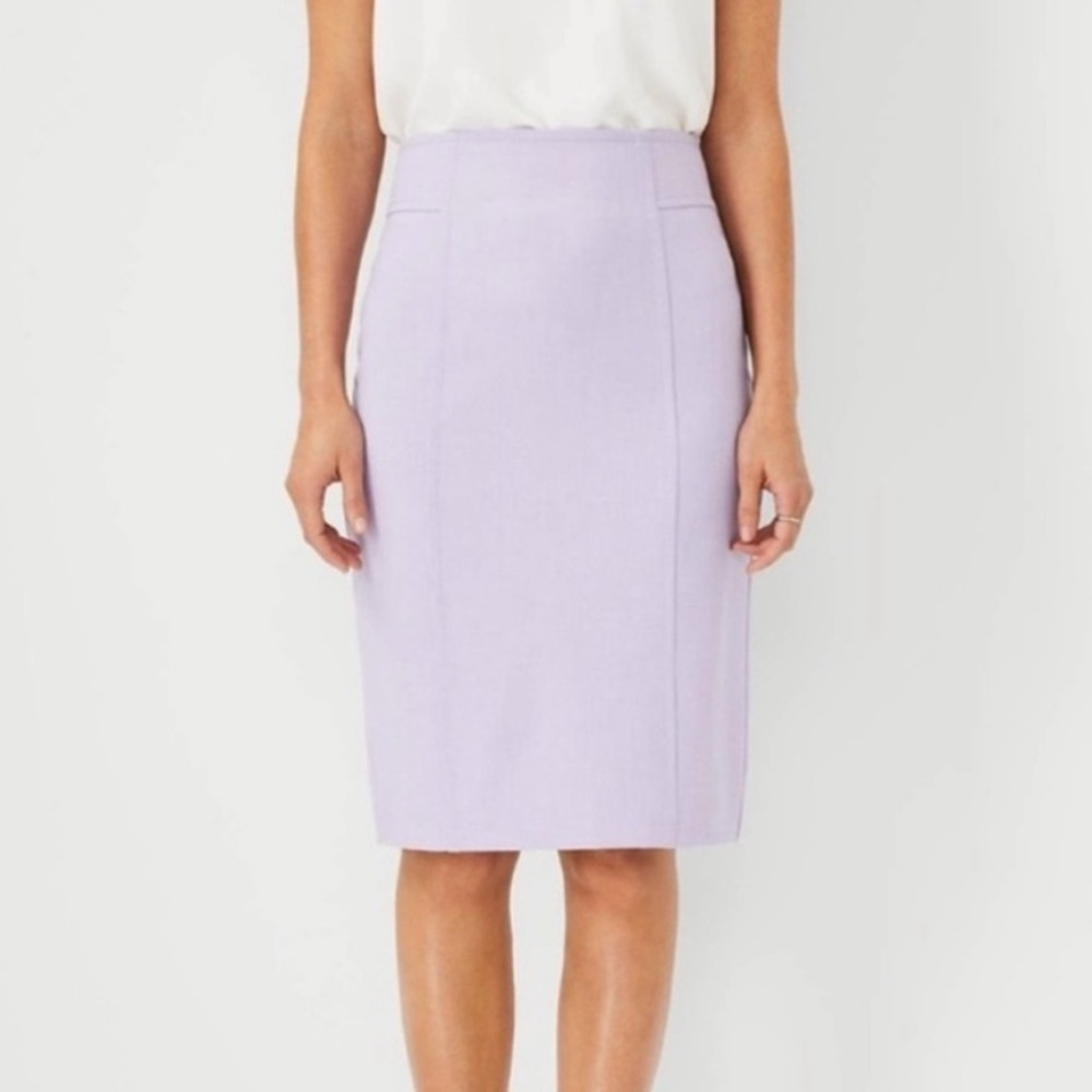 Ann Taylor High Waist Seamed Lavender Pencjl Skirt || NWOT || Size 12